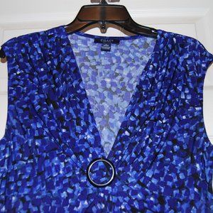 Chaps blue sleeveless dress